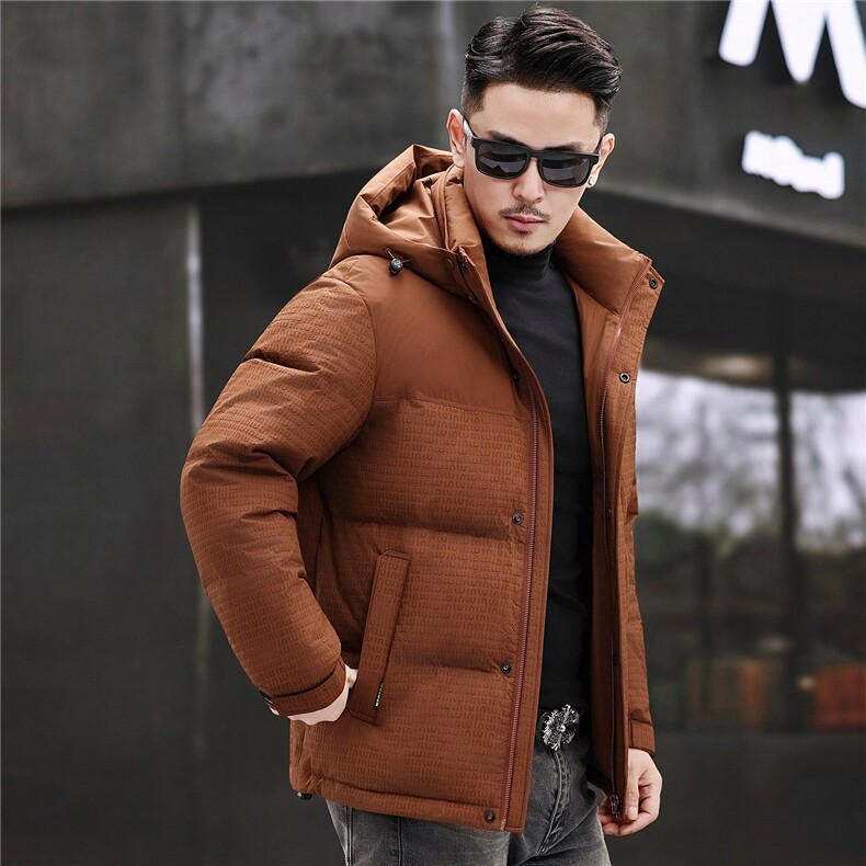 2025新款冬季短款90绒子白鸭绒羽绒服外套中年男装加厚羽绒服夹克,男装夹克,钱塘723
