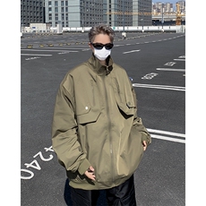 美式高街夹克男士韩版潮流帅气百搭宽松2024秋冬ins外套W5876-P62，男装夹克，星座412-2