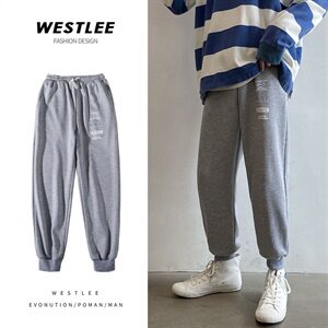 港风休闲裤男韩版印花宽松潮流束脚裤百搭运动卫裤NK03-P50图片