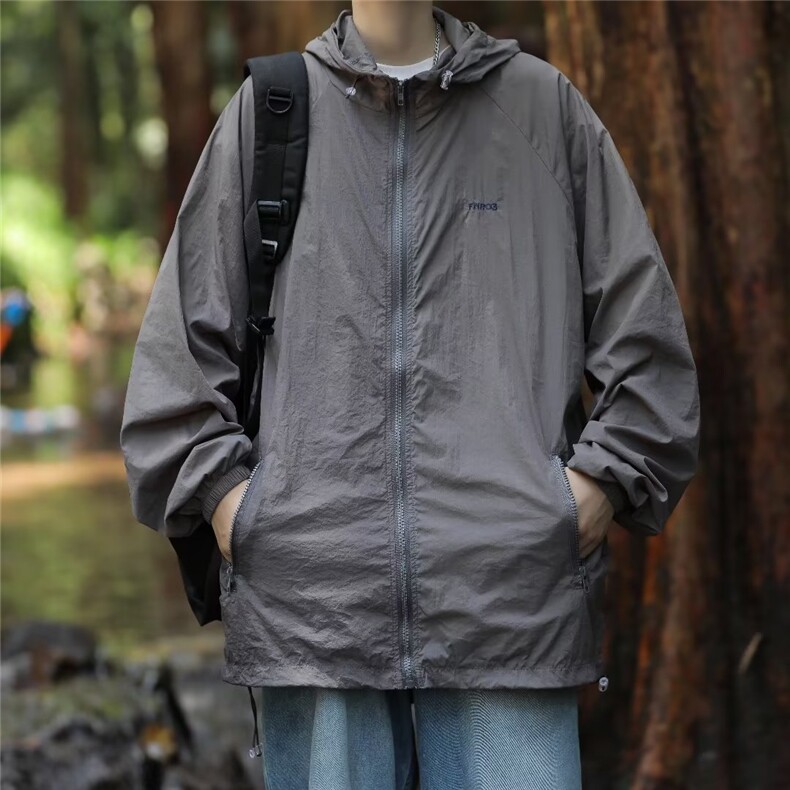 夏季薄款防晒衣男韩版潮流字母连帽个性2023新款ins外套W4950-P38,男装防晒衣,星座412-2