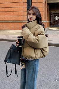 新款现货撞色美拉德短款羽绒服212A-8816-P200-K299图片