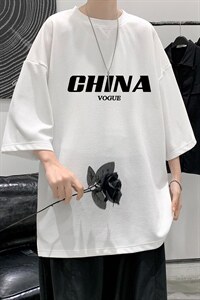 Q11001-P30 春夏季七分袖t恤男大码五分袖男短袖中袖   大皂风图片