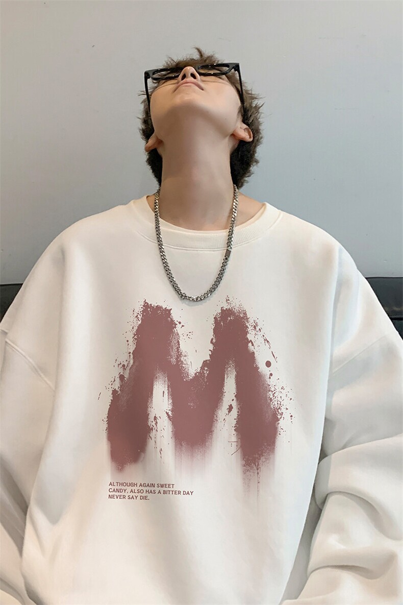 内景春季新款圆领卫衣男潮时尚百搭宽松打底衫WY00221/P35加绒P45,男装卫衣,电商B316