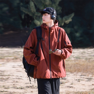 春季新款现货港风夹克三防冲锋衣宽松男外套DSA157B-JK1562-P75图片