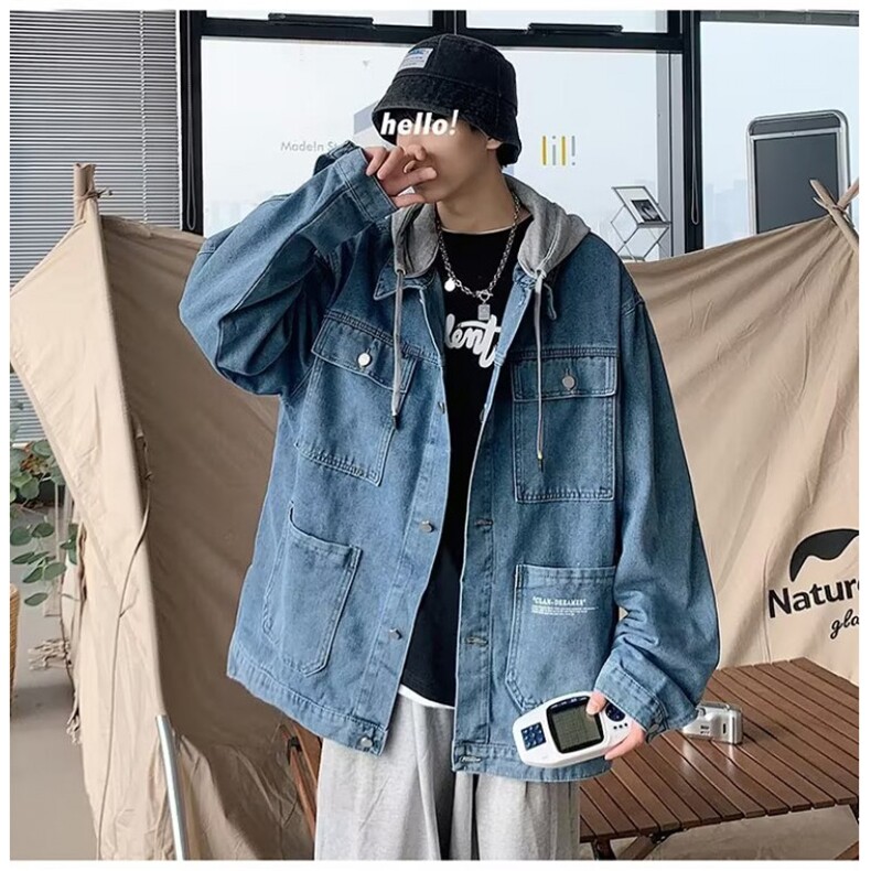 JY384-P66牛仔外套男生套装高级感痞帅牛仔,男装工装外套,星座1501-3