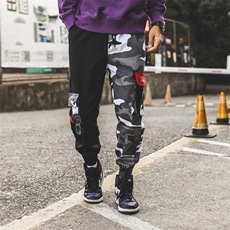 秋冬外景日系原创多口袋迷彩工装裤ins休闲束脚裤QT5070-K03-P70，男装休闲裤，星座810(原QT5070)