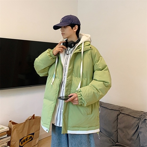 新款男百搭设计感潮流连帽港风棉衣M062-P70控158图片