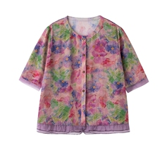 2026年春季女短袖宽松亲肤透气常规苎麻，女装衬衫，江南依恋