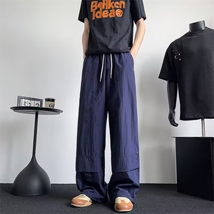特大码胖mm美式多口袋速干工装裤女夏季冰丝裤子设计感显瘦休闲裤