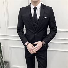 三件套西服套装男士西装商务休闲职业装上班面试修身新郎伴郎结婚，男装西服套装，星座505-2（原电商A260-1)