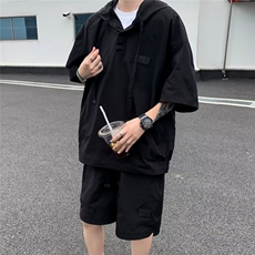 套装男女夏季新款短袖韩版潮流宽松2024新款ins五分裤W5831-P55，男装牛仔裤，星座412-2