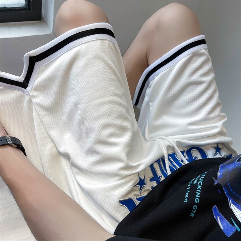 美式街头潮牌运动裤街舞宽松复古篮球短裤夏季休闲速干五分裤，女装休闲裤，星座1210-1