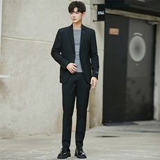 春秋季男商务修身青少年西服时尚休闲正装西装外套A355-5201-P160，男装西服，电商A355（原A415）