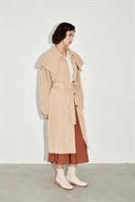 现货，可拆卸领子风衣，女装风衣，DINGOIN 定芹