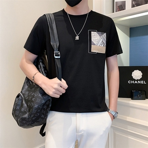 社会小伙2025新款夏季短袖T恤男士潮牌A313-1-5806-P48 68元图片