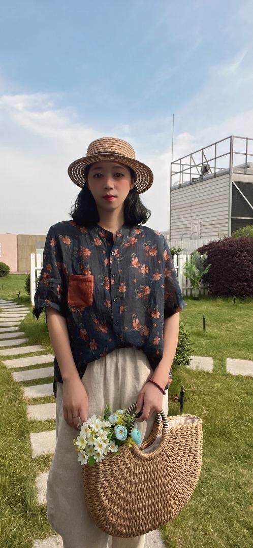 纯苎连衣裙小衫裤子裙子衬衣 时尚风 风淑女风休闲风，女装连衣裙，川哲