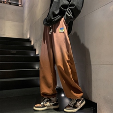 8XL-M特大码运动裤渐变色宽松直筒休闲裤潮流百搭长裤男K928P60，男装休闲裤，电商D206-1