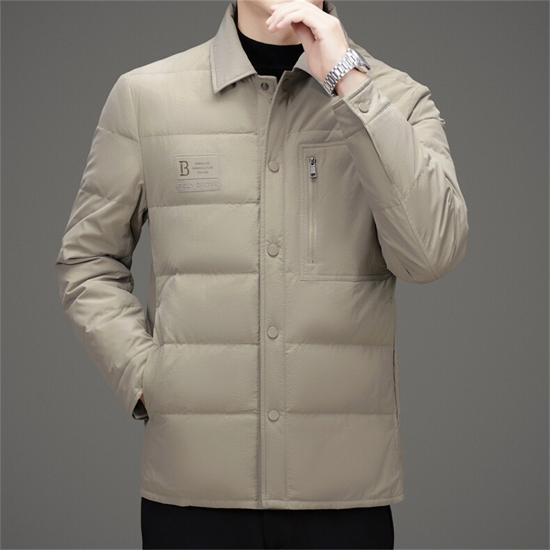 现货新标90绒中青年轻薄羽绒服外套男士秋冬时尚羽绒服夹克图片