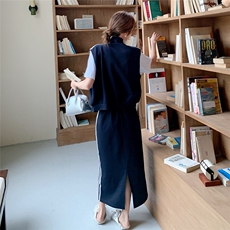 夏季新款卫衣套装假两件短袖+松紧腰半身裙2C233-A178-P145-K219，女装套装/套裙，2C233