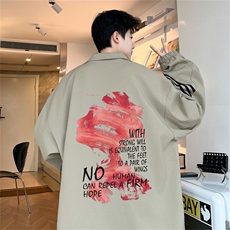 电商DSA028-JKHP1049P60100聚酯新款港风条纹工装夹克男控88，男装夹克，电商A028