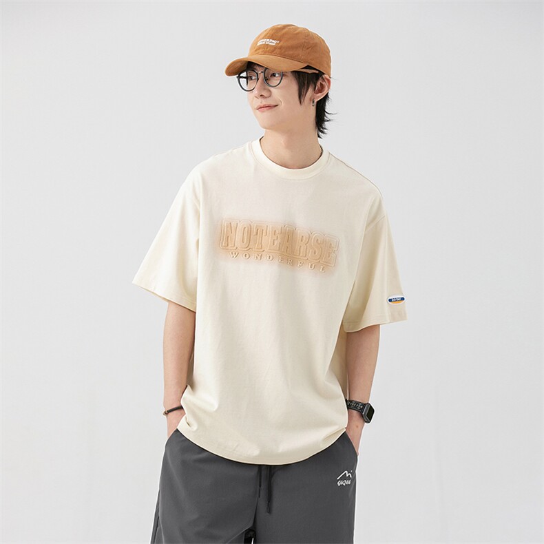 2023夏新款高品质港风个性撞色印花短袖T恤上衣T2221-P48,男装T恤,星座914-3