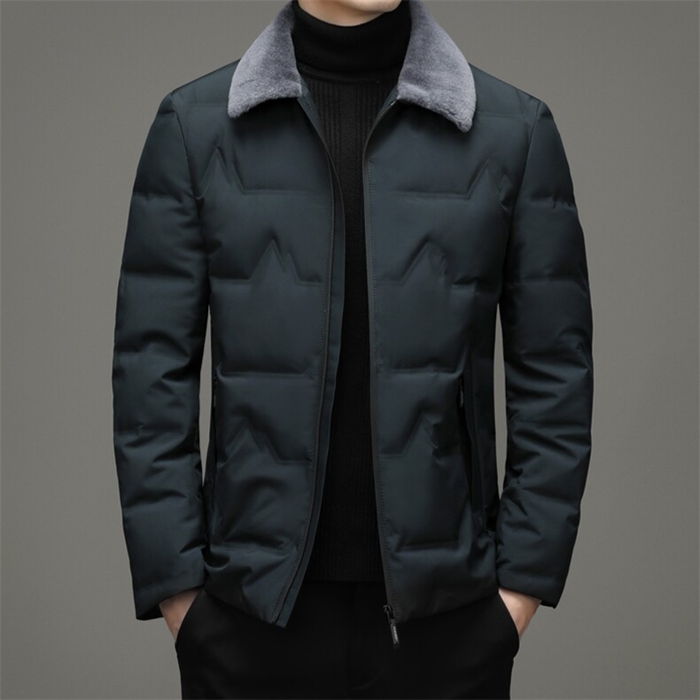 CXZZF17钱塘2020-2中年男士冬季厚款商务休闲简约羽绒服外套P195,男装羽绒服,钱塘207-2