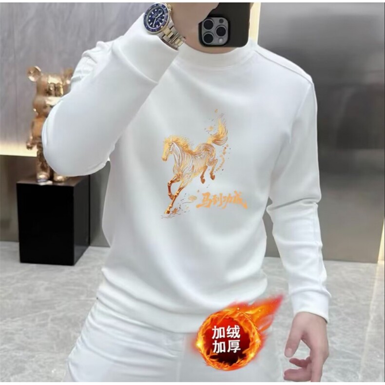 1506-1/WW7001/P40印花秋冬卫衣男韩版新款圆领宽松上衣港风潮流,男装卫衣,星座1506-1