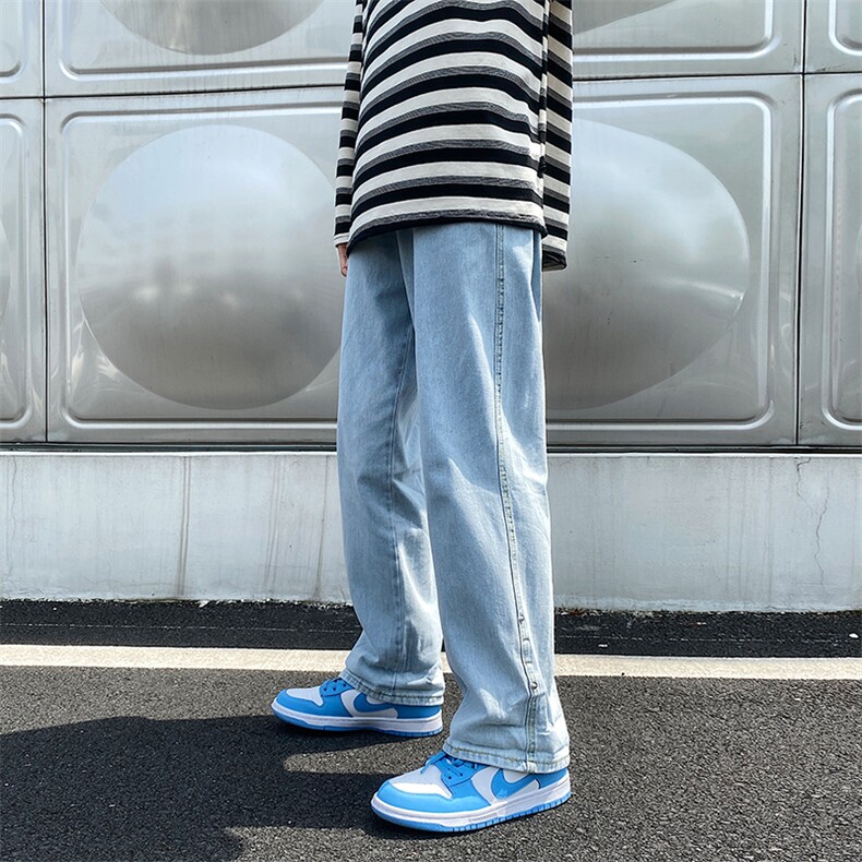 炸街裤子高级范男牛仔裤直筒宽松潮牌韩版潮流长裤K835-P35,男装牛仔裤,星座512-2