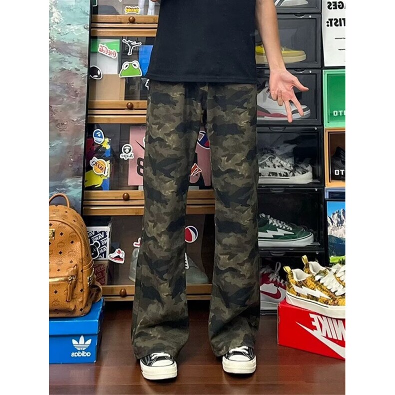 迷彩工装裤男款春季美式高街伐木裤子户外牛仔直筒裤LX3100-P45,男装工装外套,星座1008