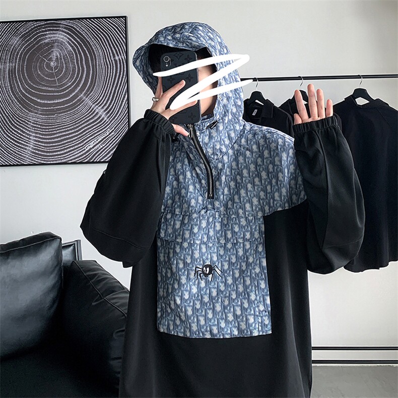 拼色拼接夹克男印花夹克J0009*P100控128,男装夹克,星座227-2