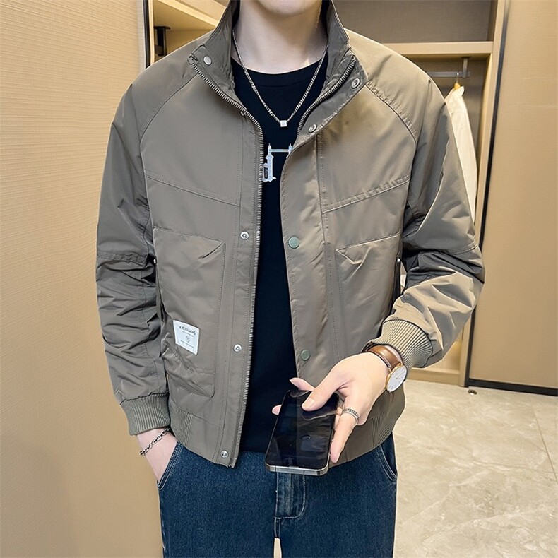 春秋款立领夹克男宽松休闲男装工装外套男士短款衣服JK96044,男装夹克,星座516A