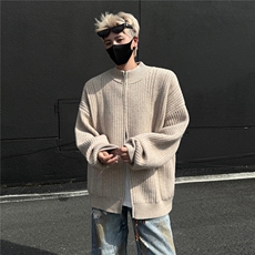 秋冬立领毛衣开衫针织男士慵懒风线衣外套，男装针织衫/毛衣，星座1206（原A206）
