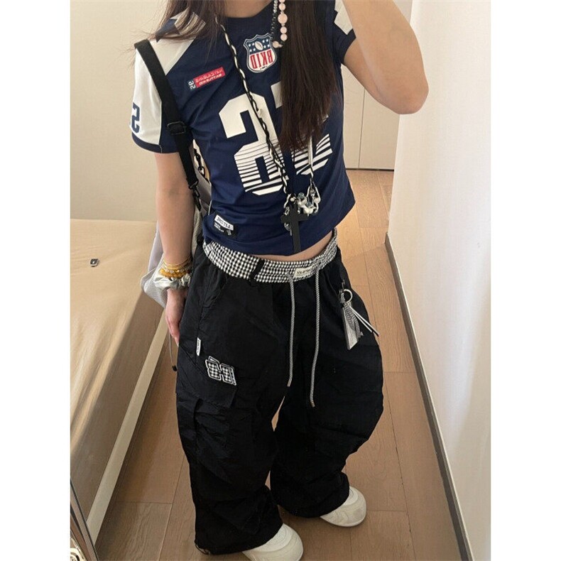 工装休闲裤男女韩版潮流多口袋帅气百搭2026夏季ins长裤K6547-P53，男装工装外套，星座412-3