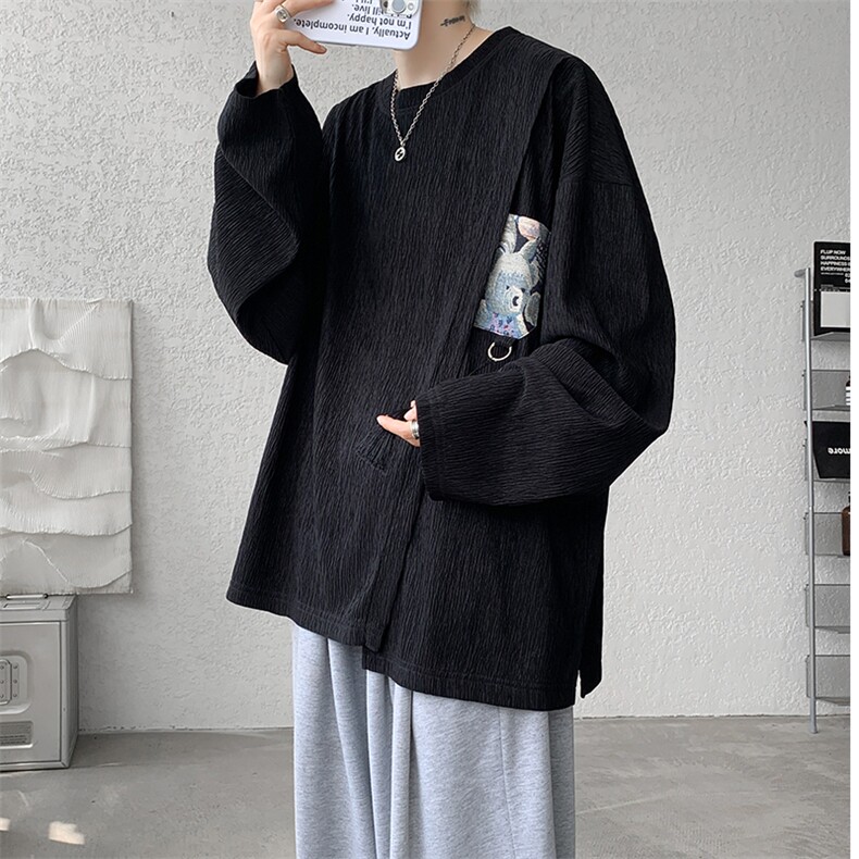 现货T10062-特批38控68百搭小熊吊坠高品质卫衣春季新款高品质,男装卫衣,电商A059