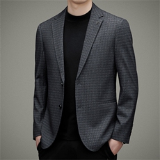 DJA622钱塘2020-3秋冬新款商务休闲合身中年男士西服外套P147，男装西服，钱塘207-3