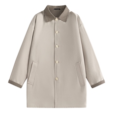 潮流宽松老钱风千鸟格撞色风衣A161-MT-2600-P92，男装风衣，电商A161