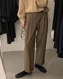 SW/2021秋冬新品阔腿收口西裤图片