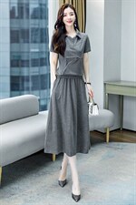 法式大码连衣裙两件套夏装2025新款女装洋气减龄气质显瘦套装裙子，女装套装/套裙，妙形