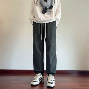 秋季潮牌工装痞帅运动宽松百搭设计梭织裤子XZ301b-2-CK705P35图片