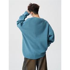 现货MY60414-P68特大码纯色高品质情侣毛衣外套，男装针织衫/毛衣，电商D232