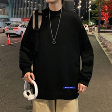 M18202-P45加绒款-P65半高领毛衣男士大码针织衫男毛线衣男，男装针织衫/毛衣，电商A040