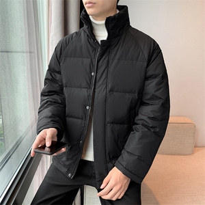 （）卡通工重艺立领潮牌宽松落肩情侣200斤团体情侣羽绒服图片
