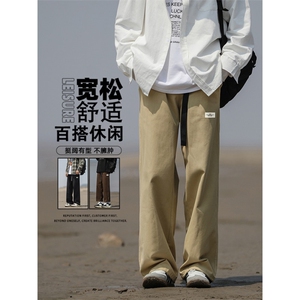 秋季潮牌宽松直筒纯棉休闲裤男款百搭潮流运动长裤K665-特批-41图片