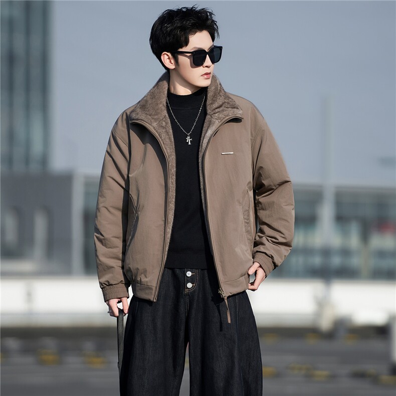 M-3XLB3539899P178卡2025新款男士冬季双面可穿座山雕棉服男,男装棉衣,电商B353