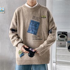 ！2023秋冬高品质男士圆领毛衣大码潮牌针织衫M215P50控68，男装针织衫/毛衣，电商B220