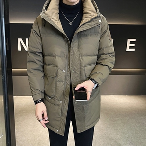 中长款羽绒服男冬季连帽加厚外套 劵后338元 A313-6317-P245图片