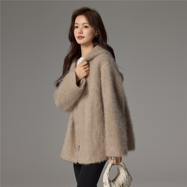 2025秋冬百搭短款翻领大衣软糯舒适，女装双面呢大衣，荣图大衣