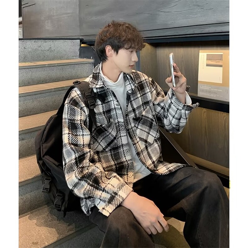 毛呢外套秋季夹克新款男时尚潮QJ28P63,男装夹克,星座1116-2