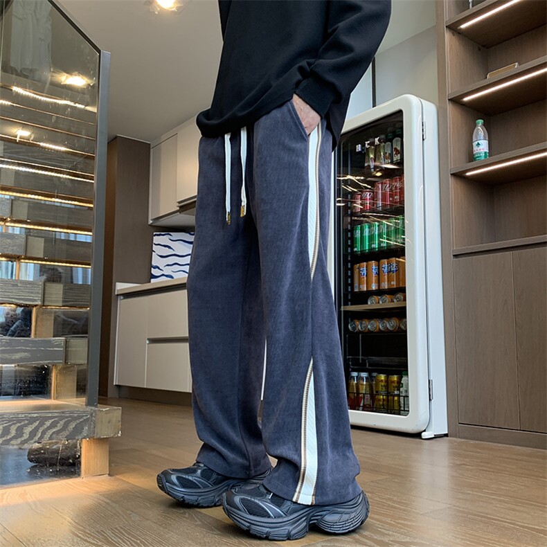 2026男士拼接美式高街休闲裤重磅高品质大码长裤23XK66550特批40,男装休闲裤,电商A042