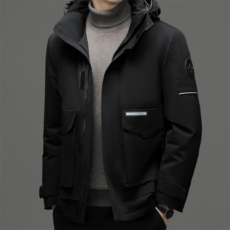 CSYR89616钱塘2020-2冬季厚款商务休闲中年男士连帽羽绒服P292,男装羽绒服,钱塘207-2